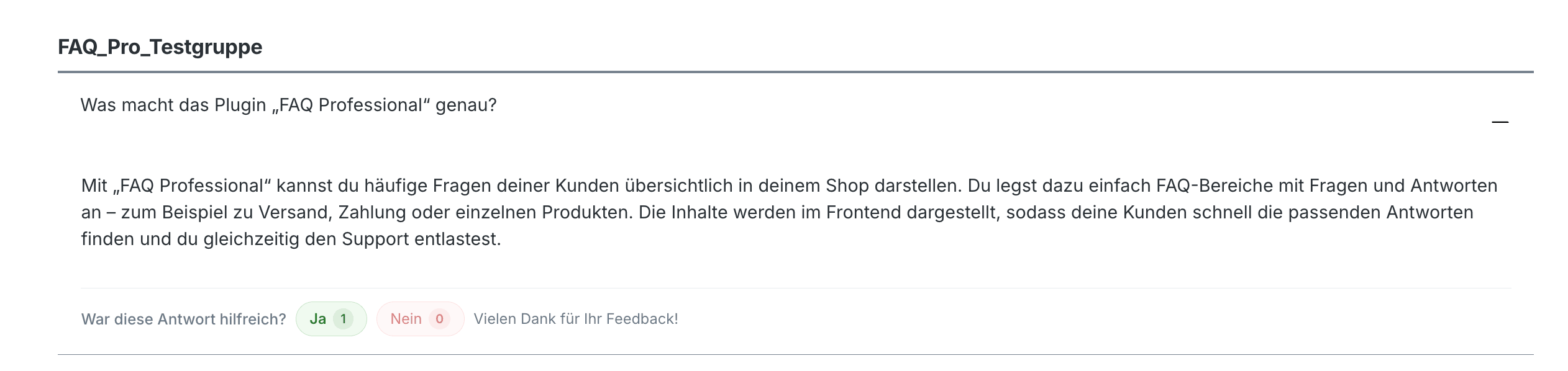 Rating an answer in the storefront